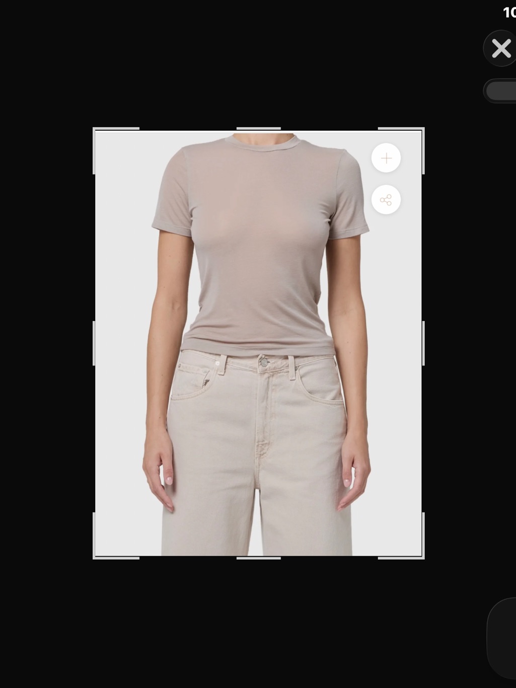 Agolde Slim Crewneck Short Sleeve Tee In Dolphin, Like New.